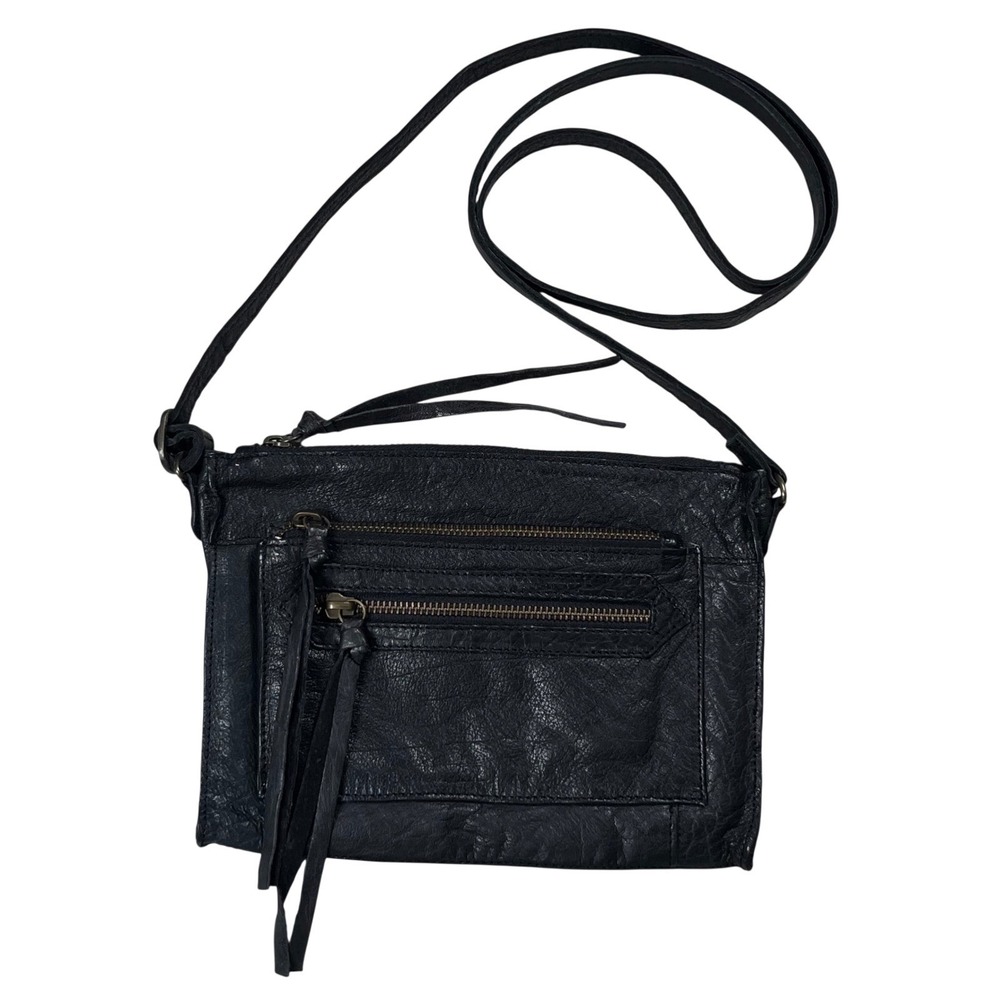 Day & Mood Anthropologie Anni Crossbody Bag Small Black Leather Scandinavian